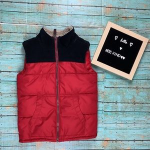 Carter Kids red puffy vest size 6